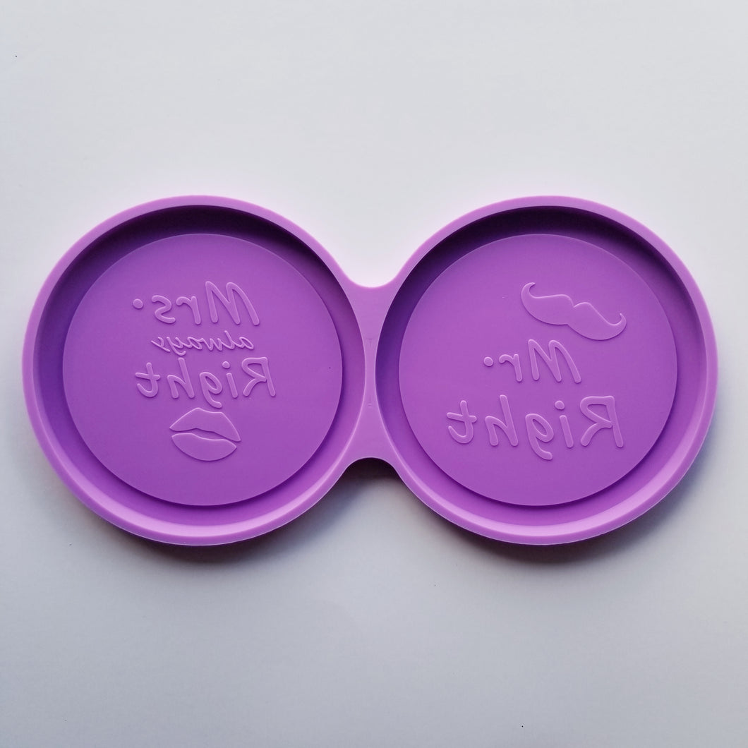 Mr. & Mrs. coaster molds