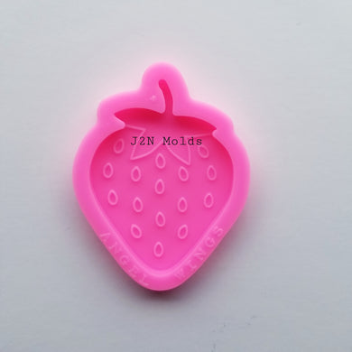 Strawberry Silicone Mold, Fruit Silicone Mold, Strawberry Phone Grip/badge  Reel Mold, Craft Supplies 