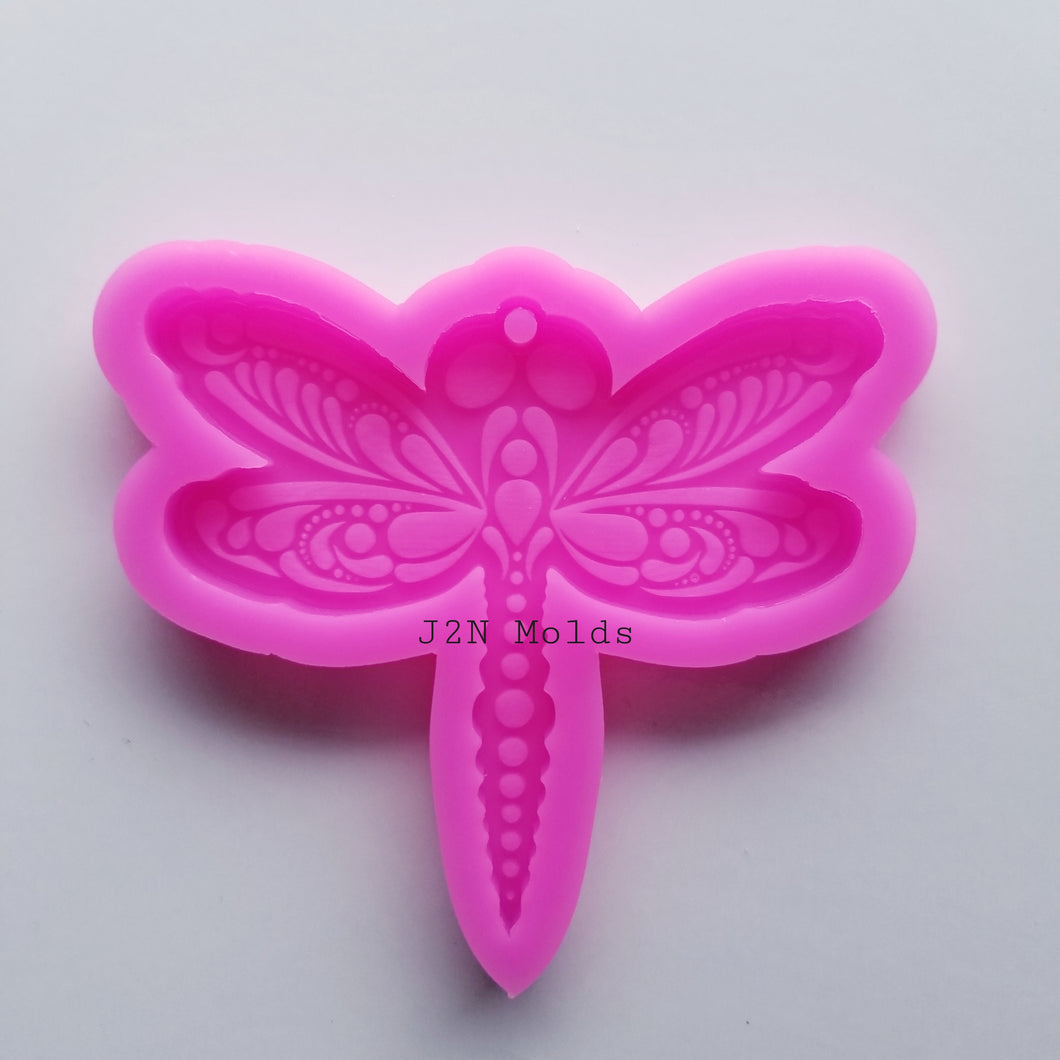 Shiny dragonfly keychain mold