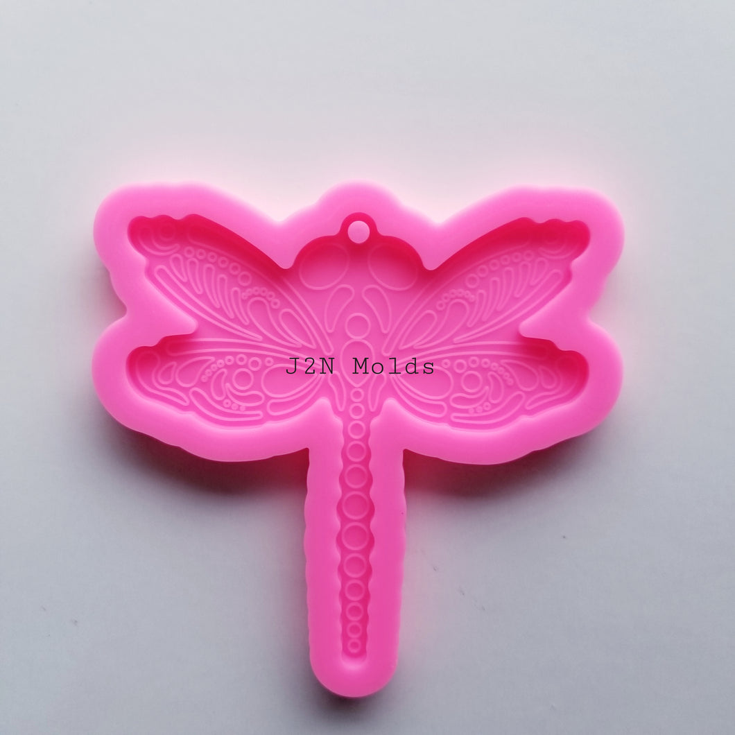 Shiny dragonfly keychain mold