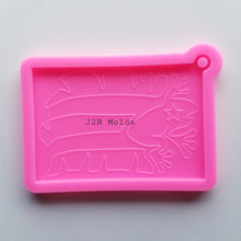 Load image into Gallery viewer, Shiny Puerto Rico flag keychain mold
