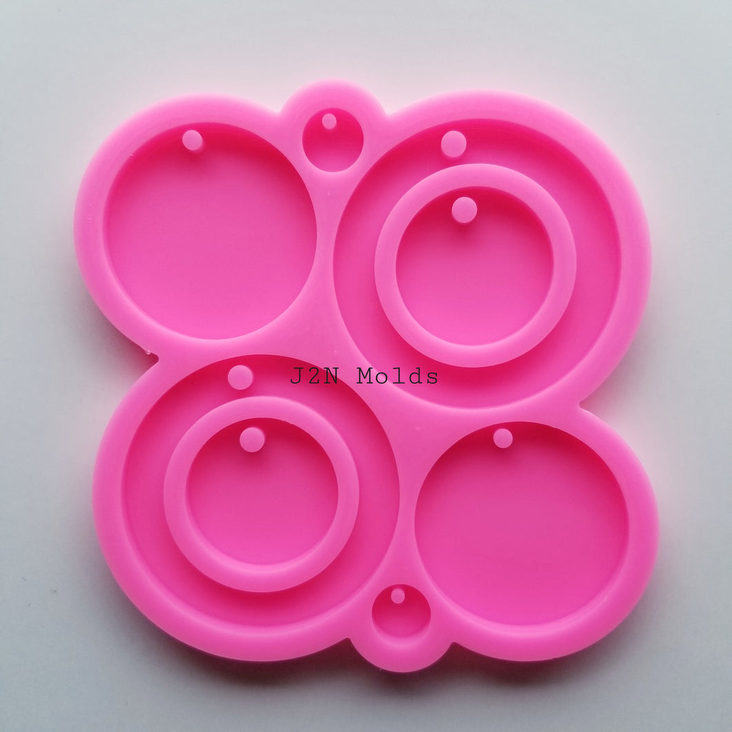 Shiny circle earring molds