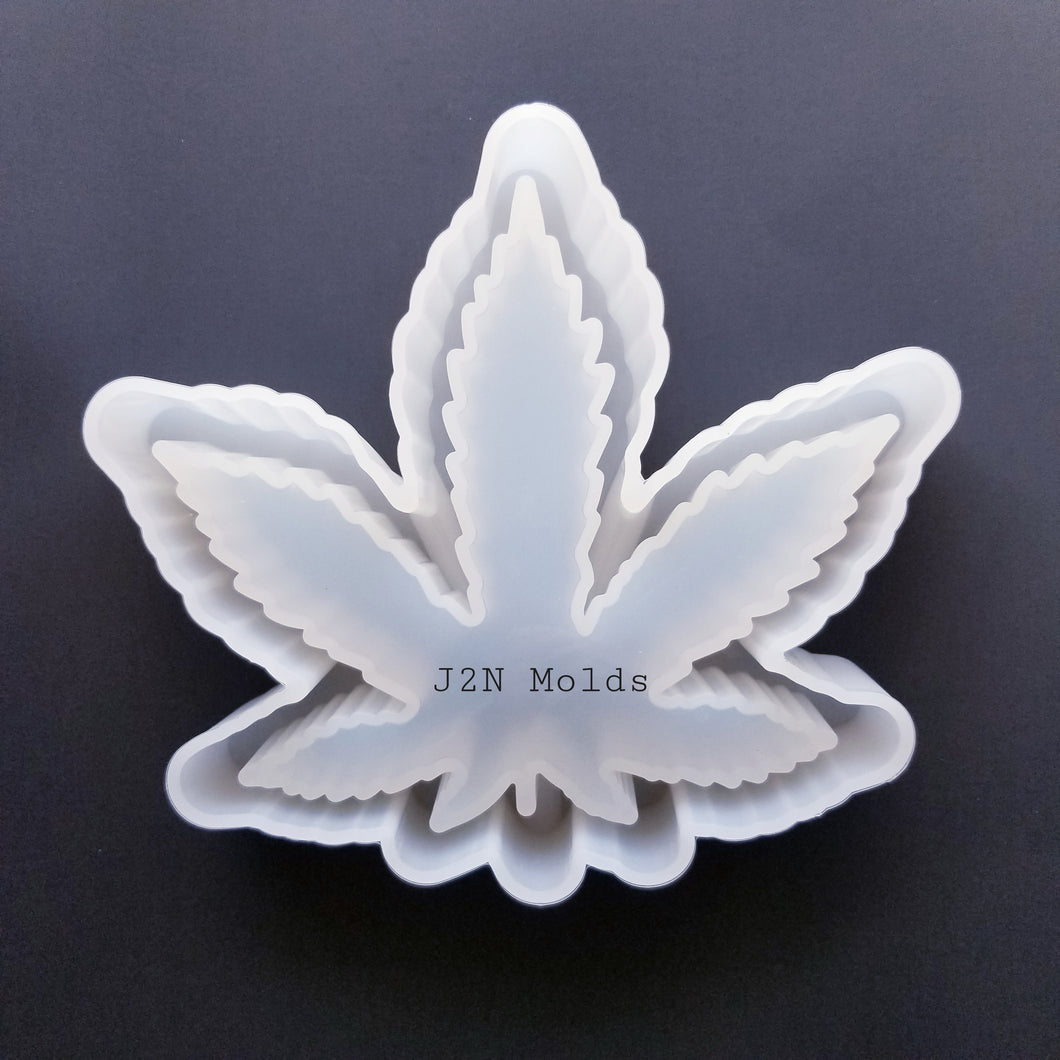 Pot leaf ashtray mold