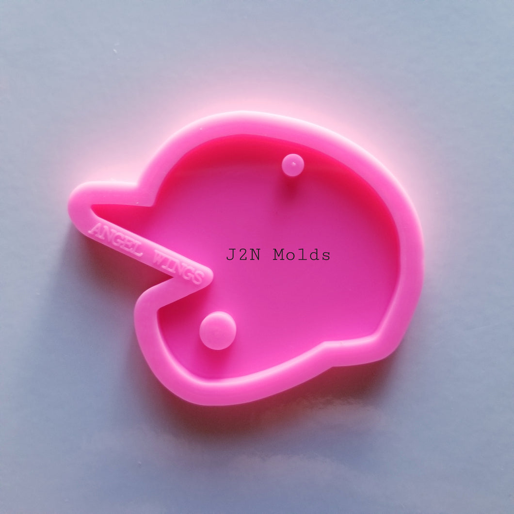 Shiny baseball helmet keychain mold