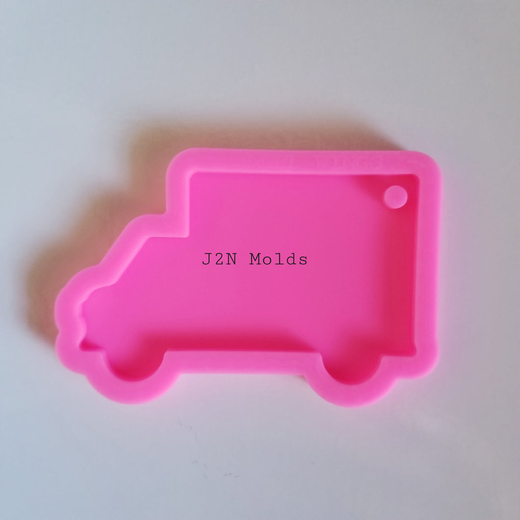 Shiny box truck keychain mold