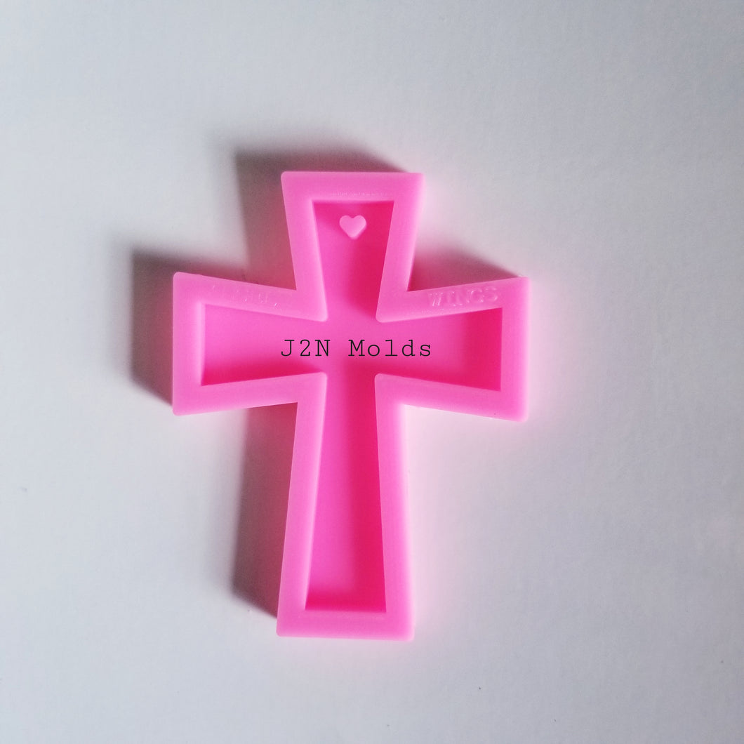 Shiny cross keychain mold