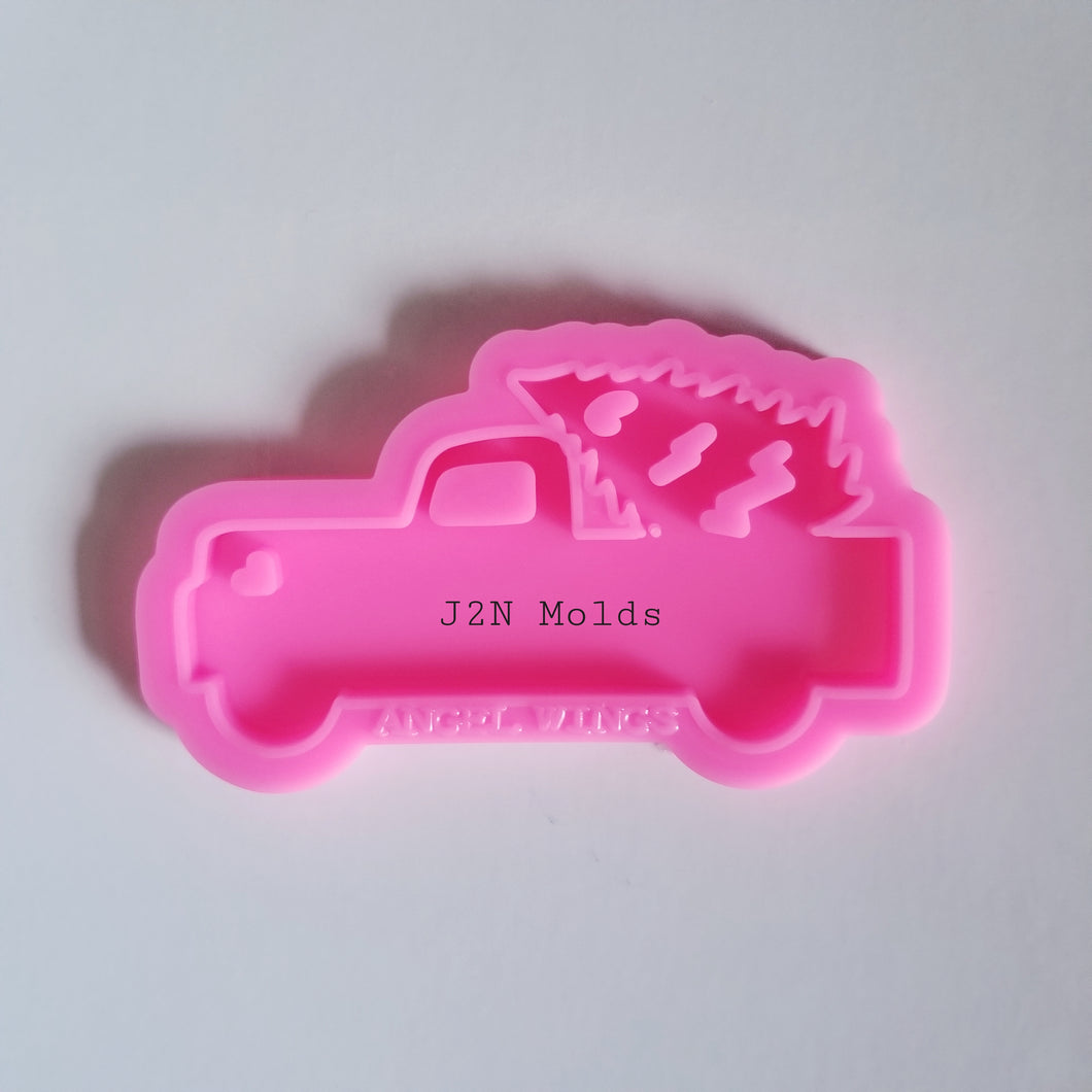 Shiny Christmas truck keychain mold