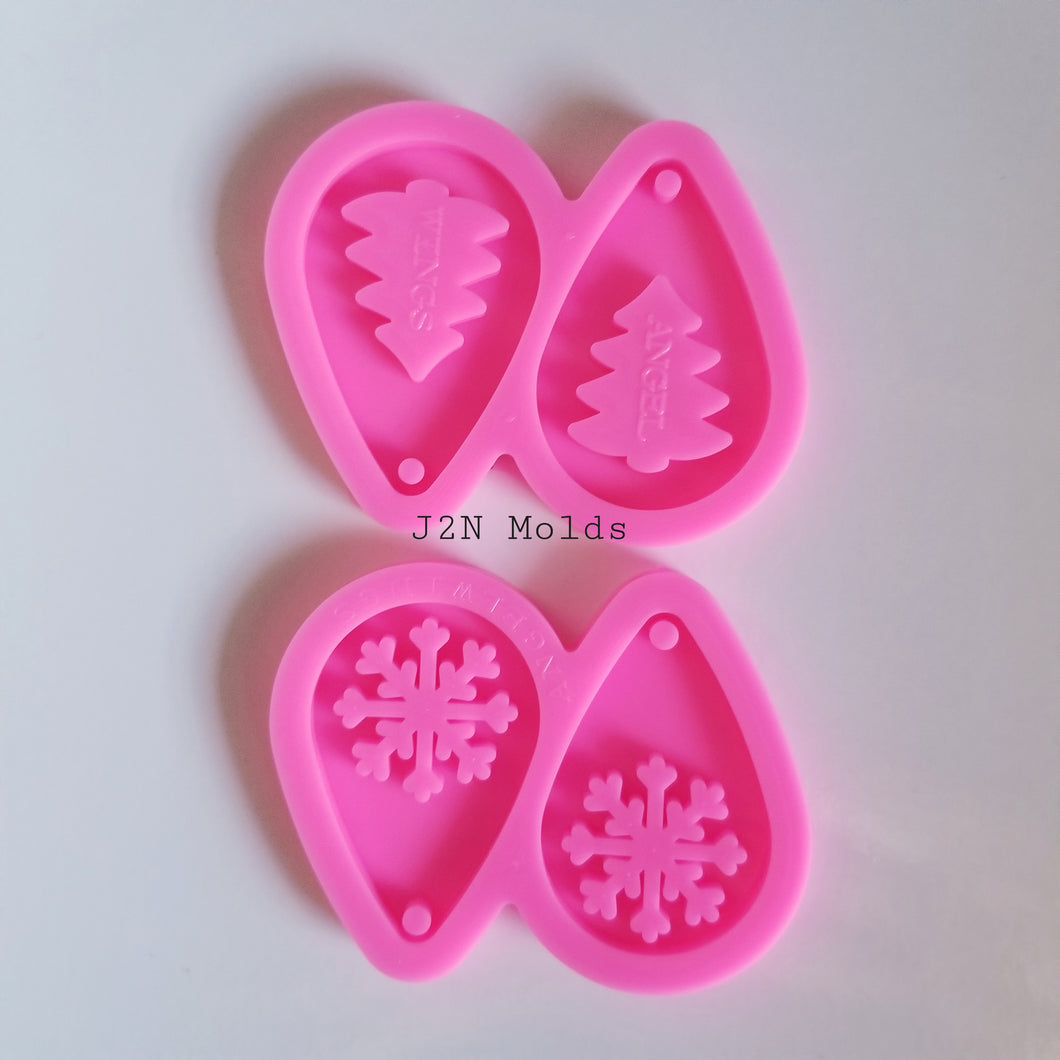 Shiny Christmas earring molds