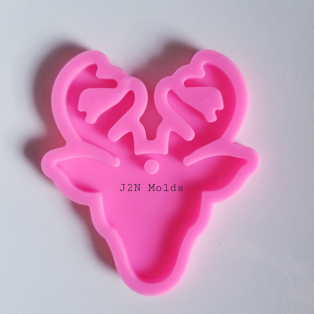 Shiny deer head keychain mold