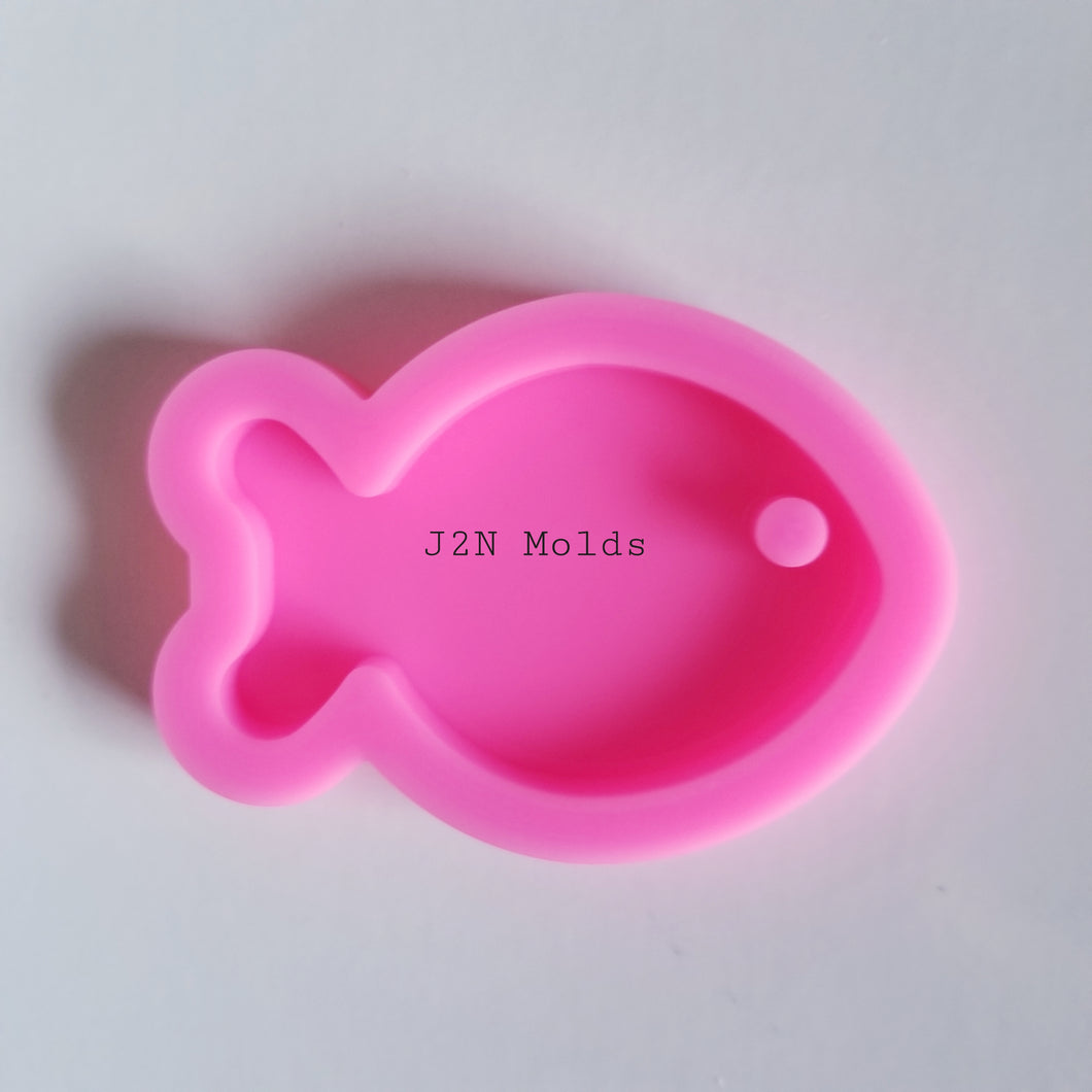 Shiny fish keychain mold