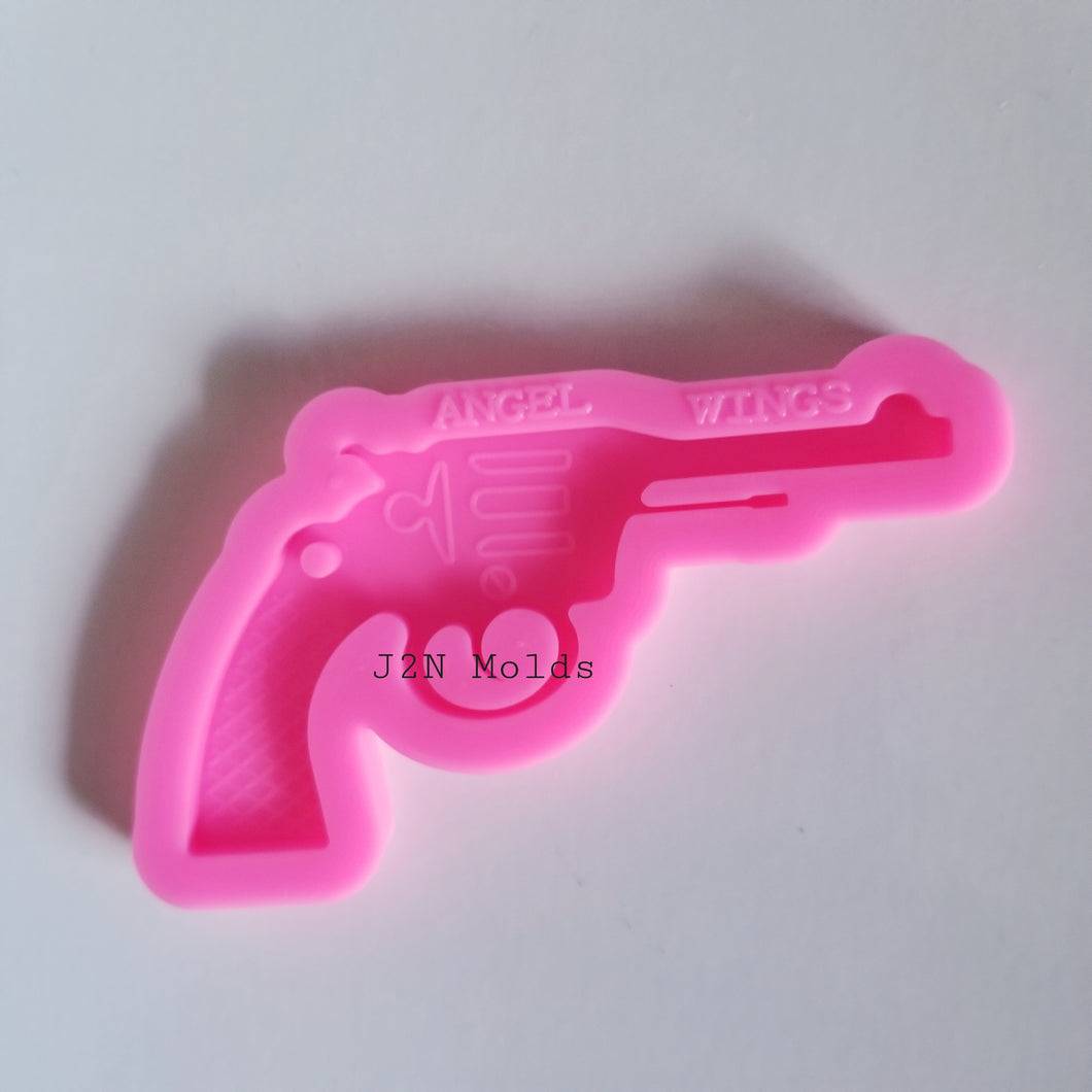 Shiny gun keychain mold