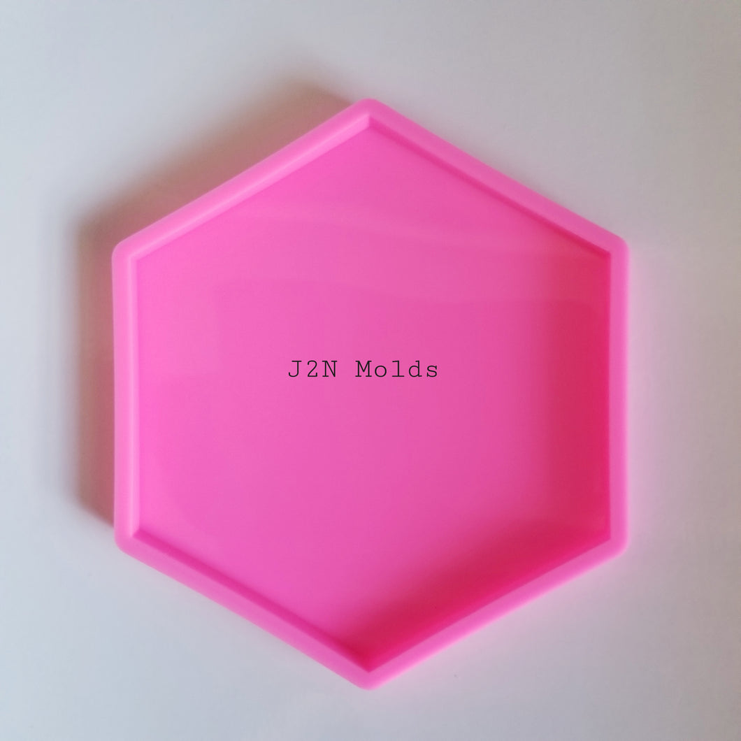 Shiny hexagon coaster mold