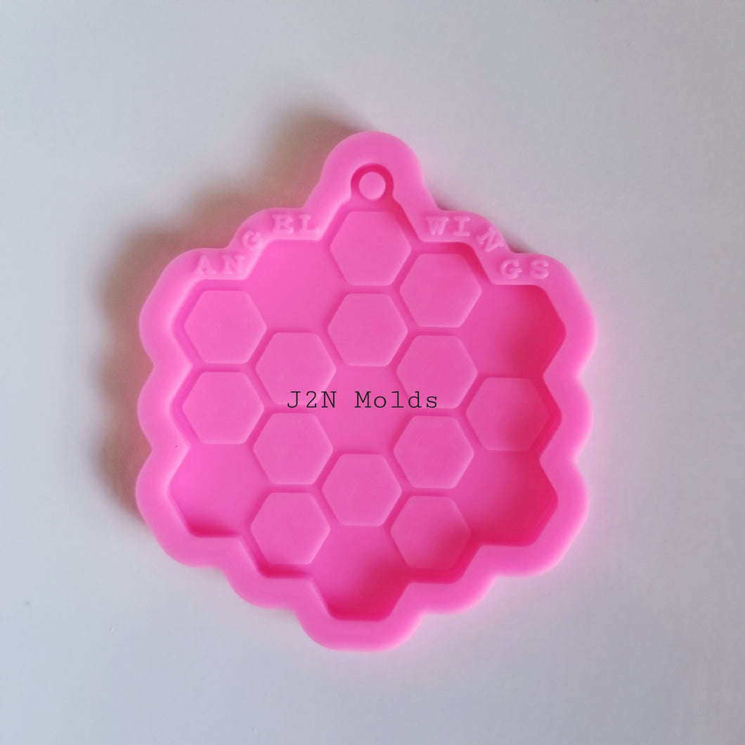 Shiny honeycomb keychain mold