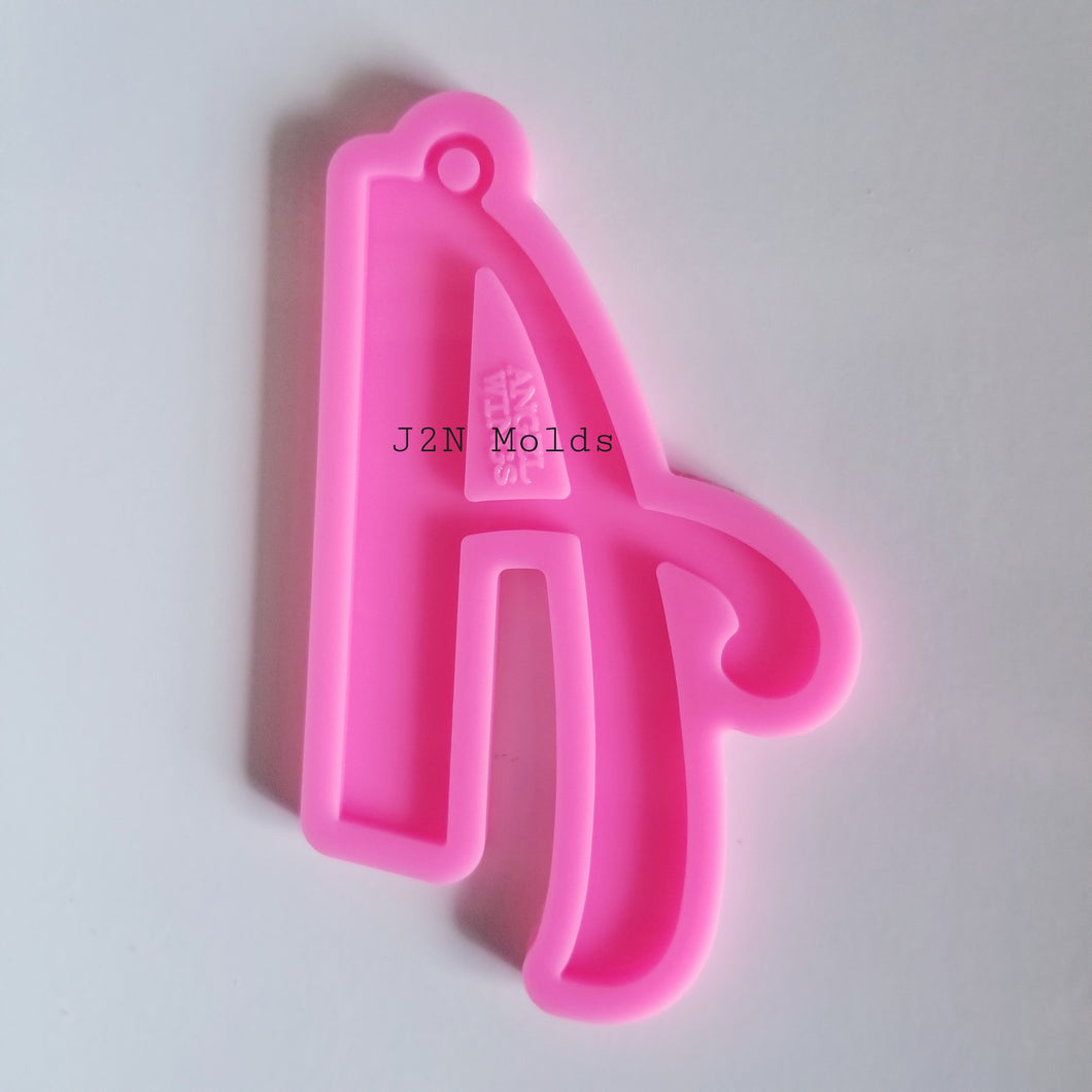 Shiny letter A keychain mold