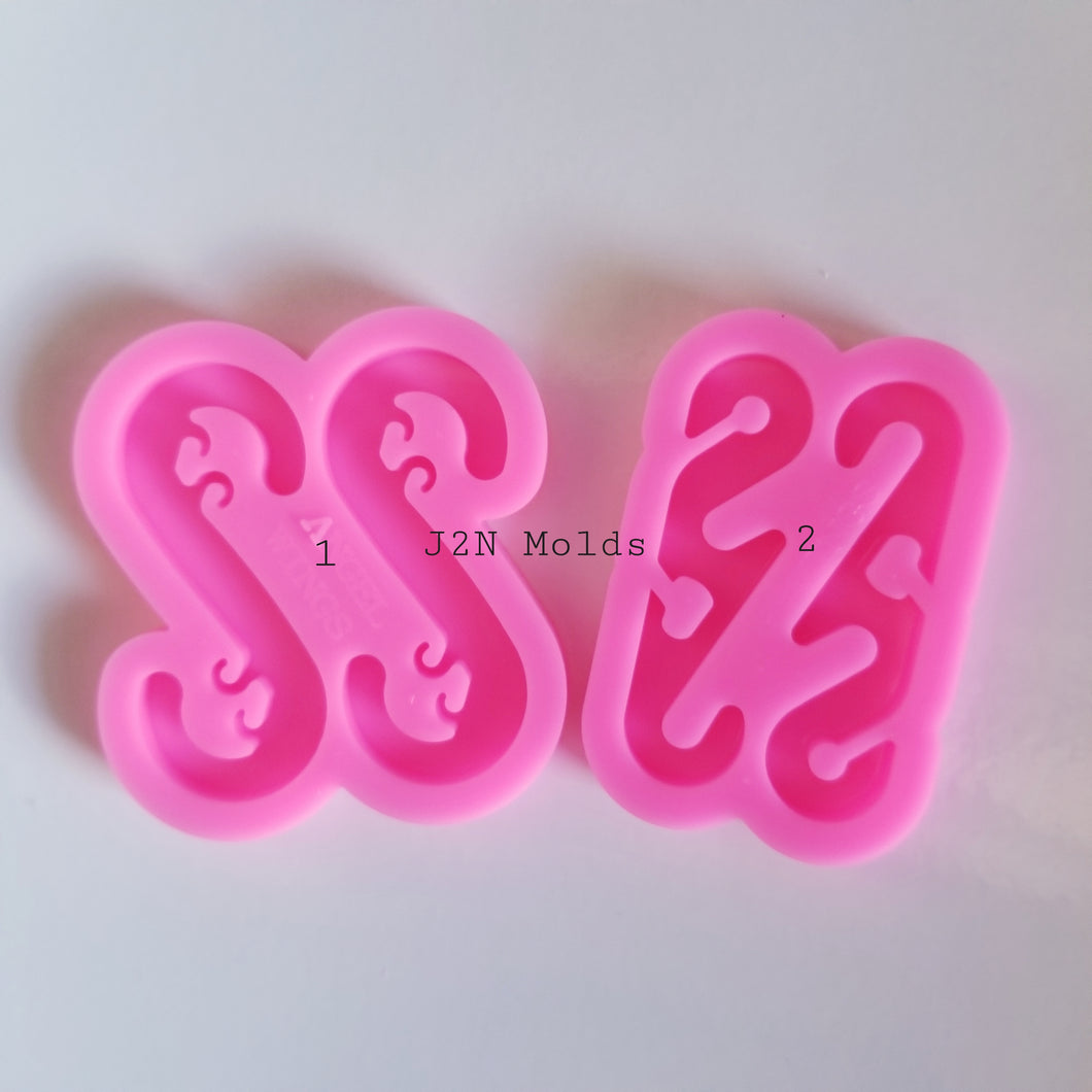 Shiny mask/hair hook molds