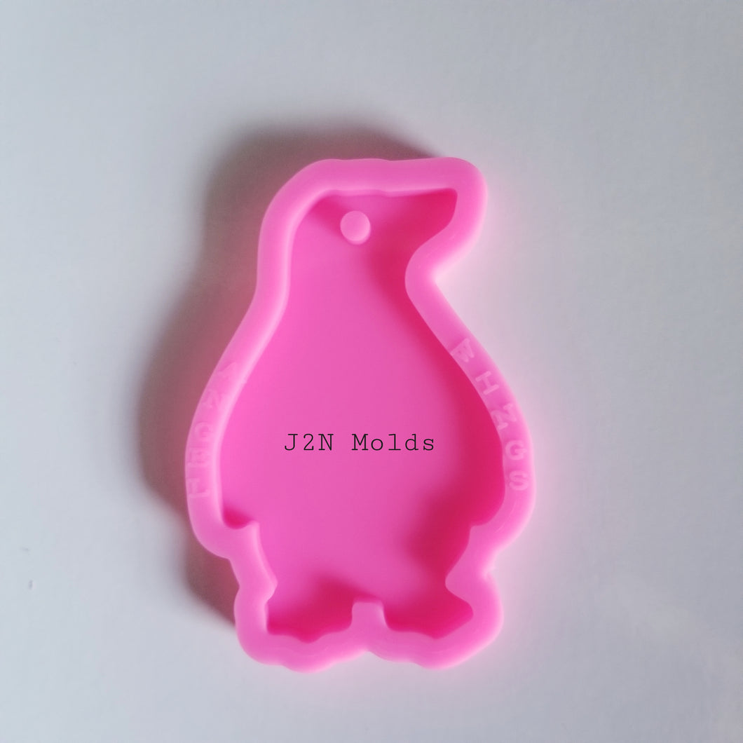 Shiny penguin keychain mold