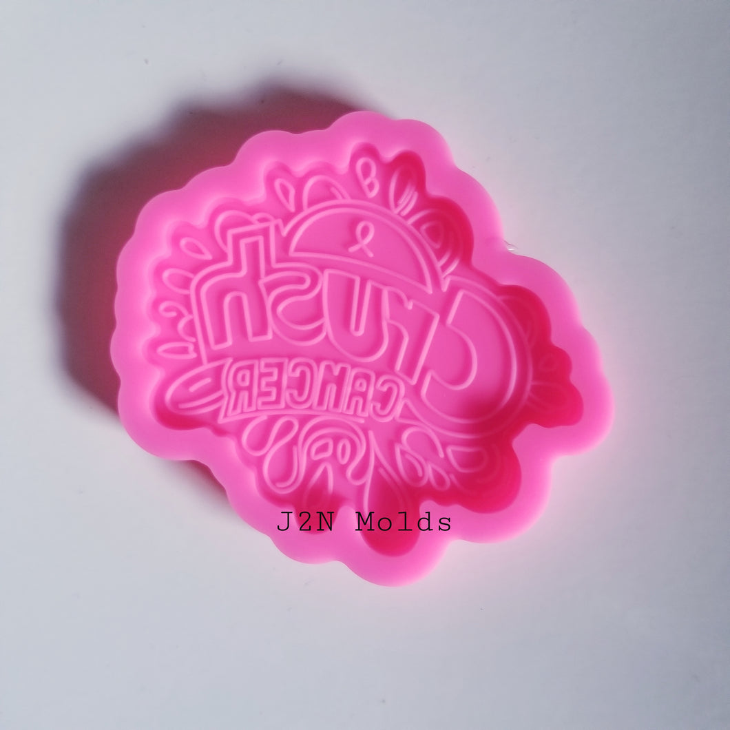 Shiny crush cancer phone grip mold