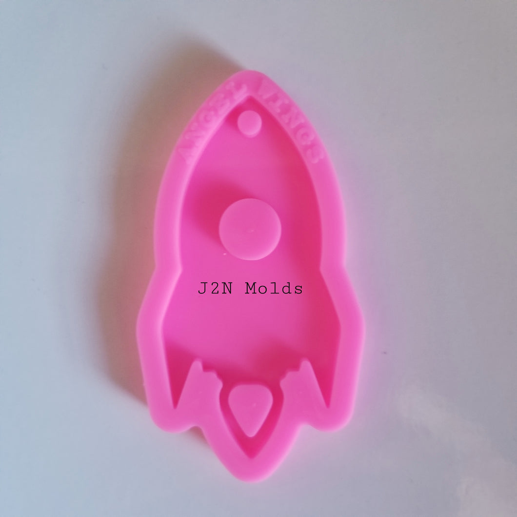 Shiny rocket keychain mold