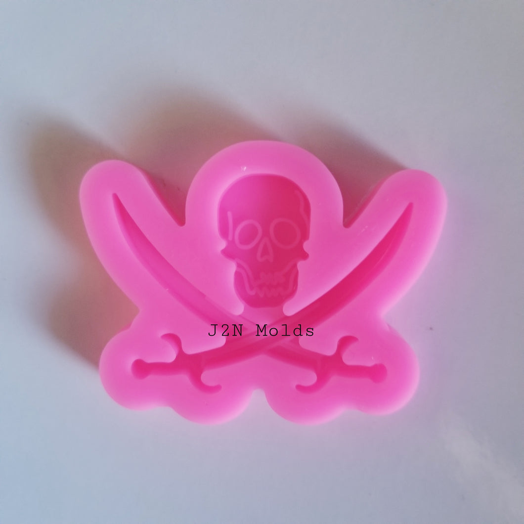 Shiny skull phone grip mold