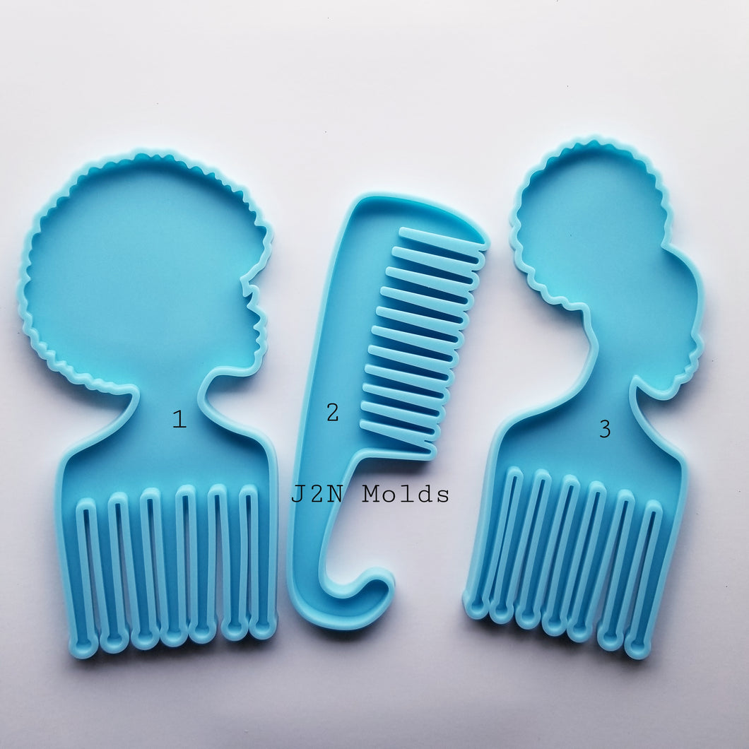 Large woman head comb/pick mold
