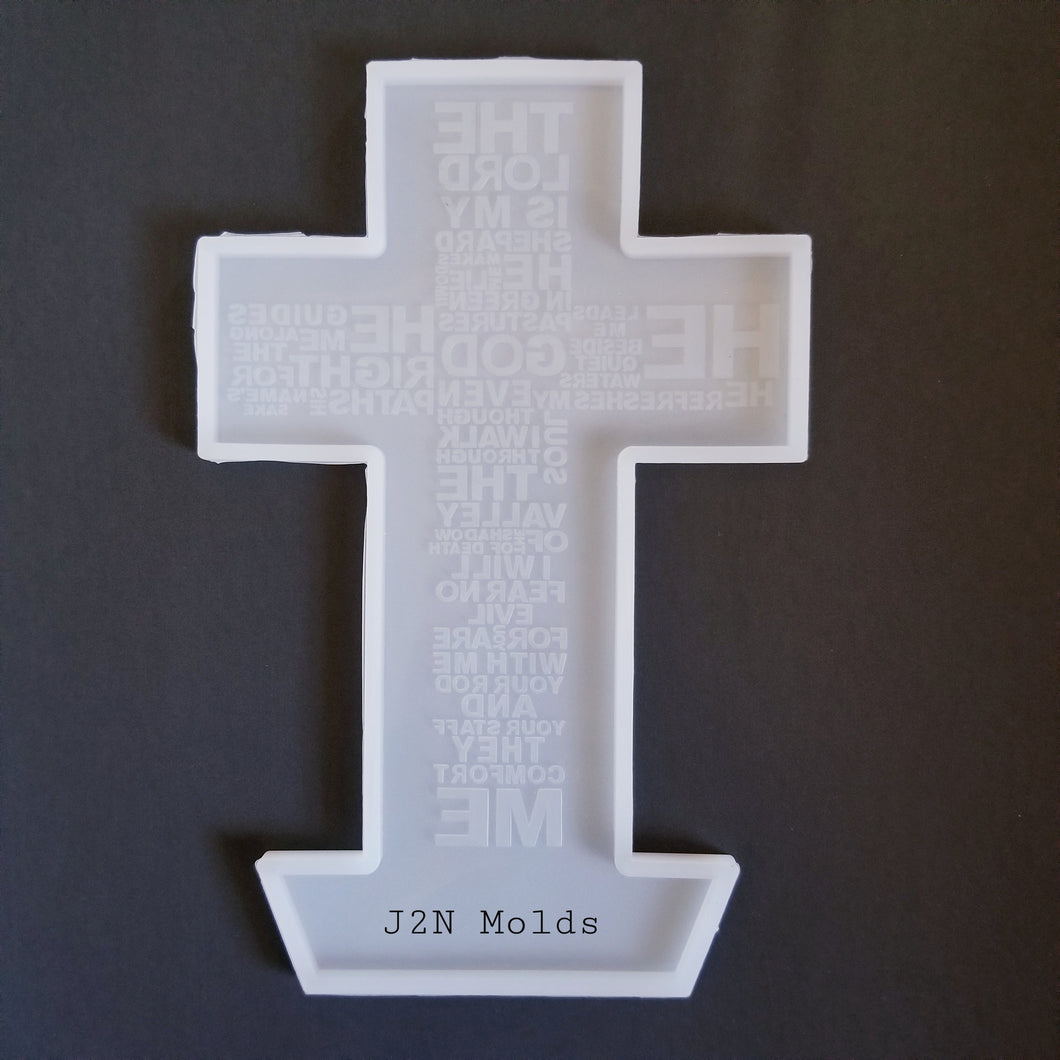 Bible verse cross plaque mold