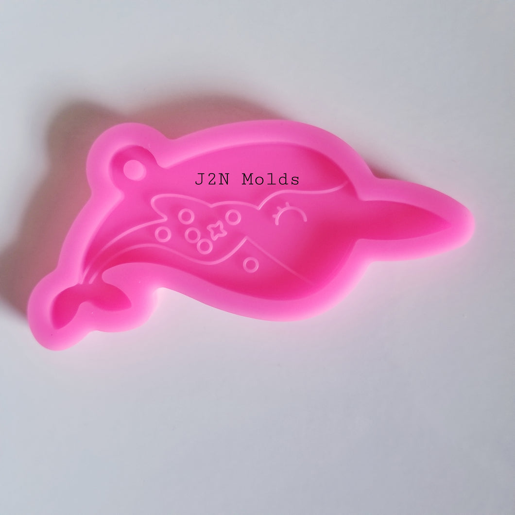 Shiny fish keychain mold