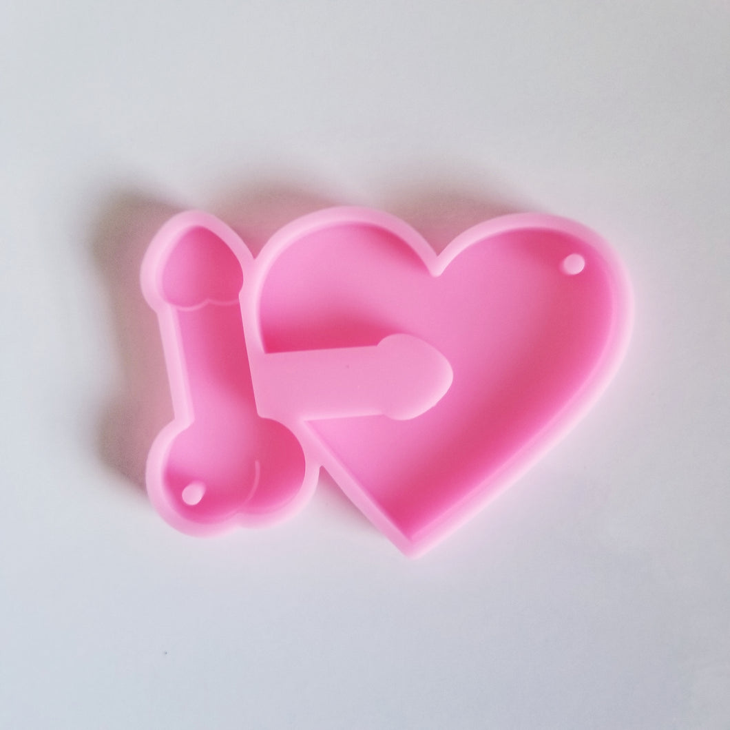 Penis/heart keychain mold