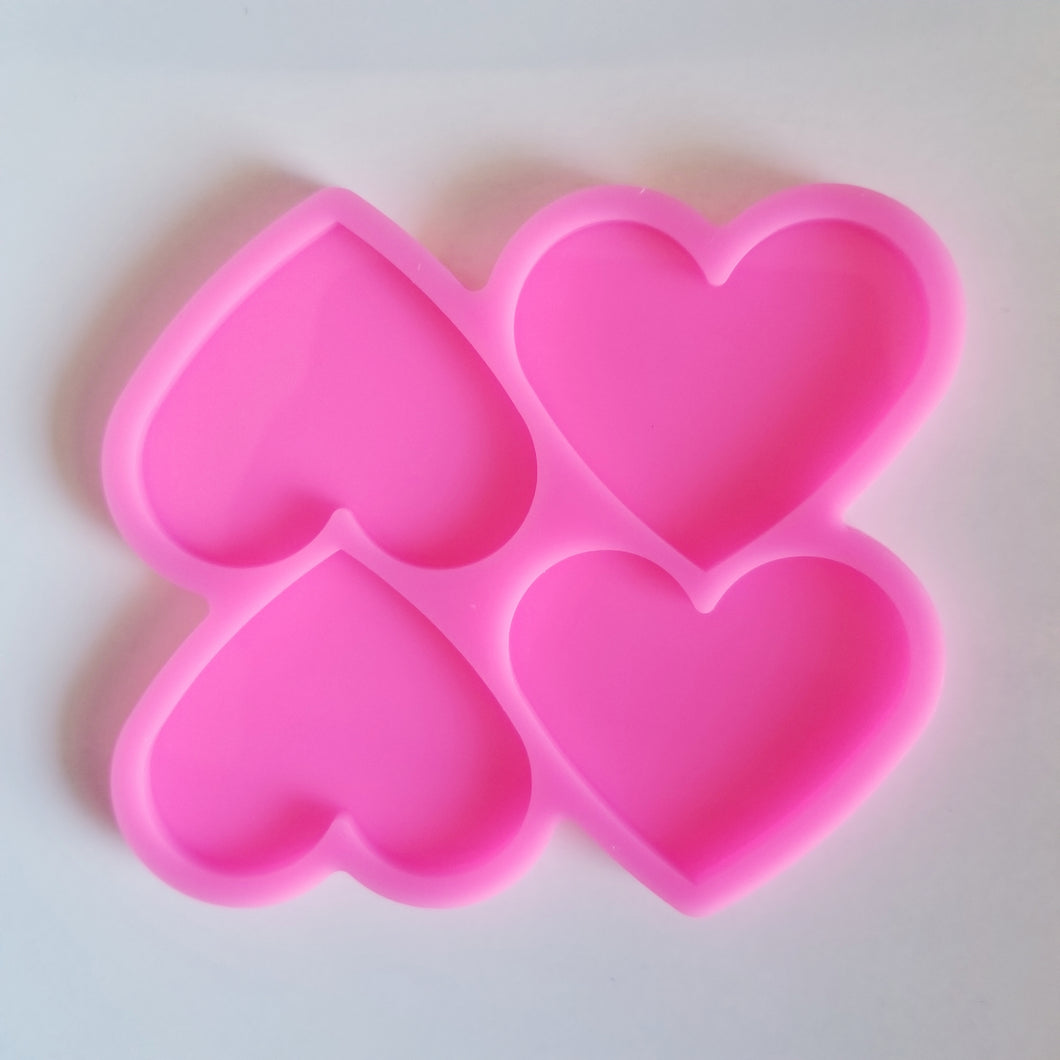 Shiny heart phone grip molds