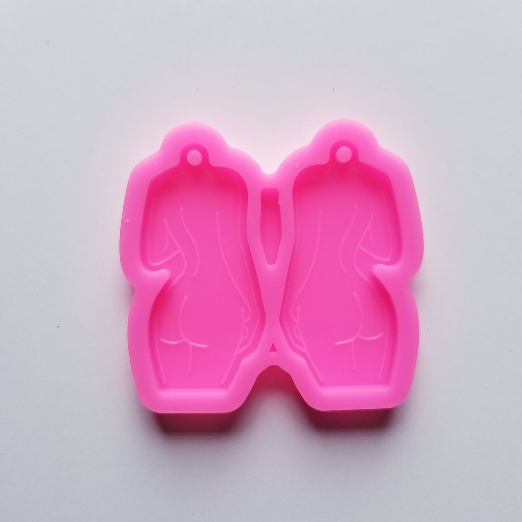 Shiny lady body earring/keychain molds