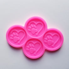 Load image into Gallery viewer, Circle Paw/heart DIY mold

