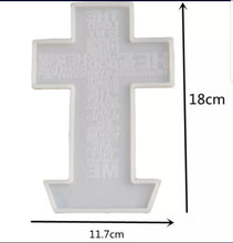 Load image into Gallery viewer, Bible verse cross plaque mold
